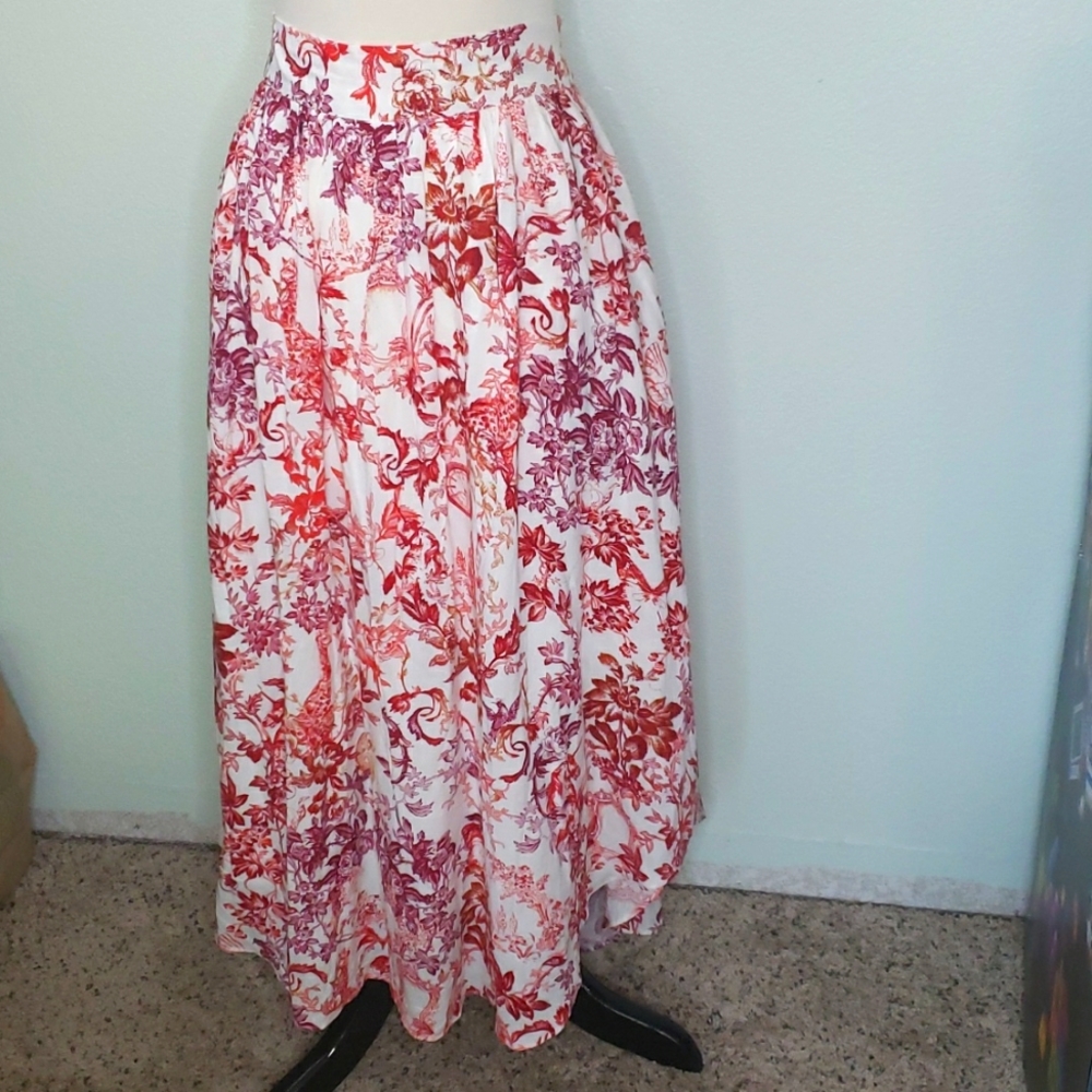 Maeve Floral Boho Skirt M